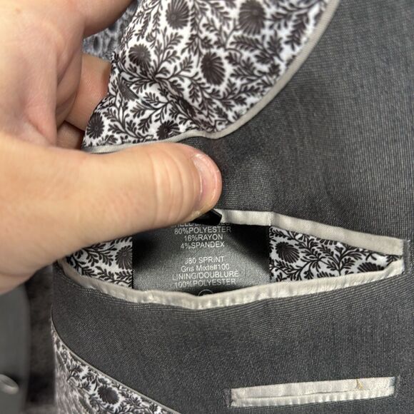 Mens Marco Grey suit blazer sz 44R - Picture 3 of 4